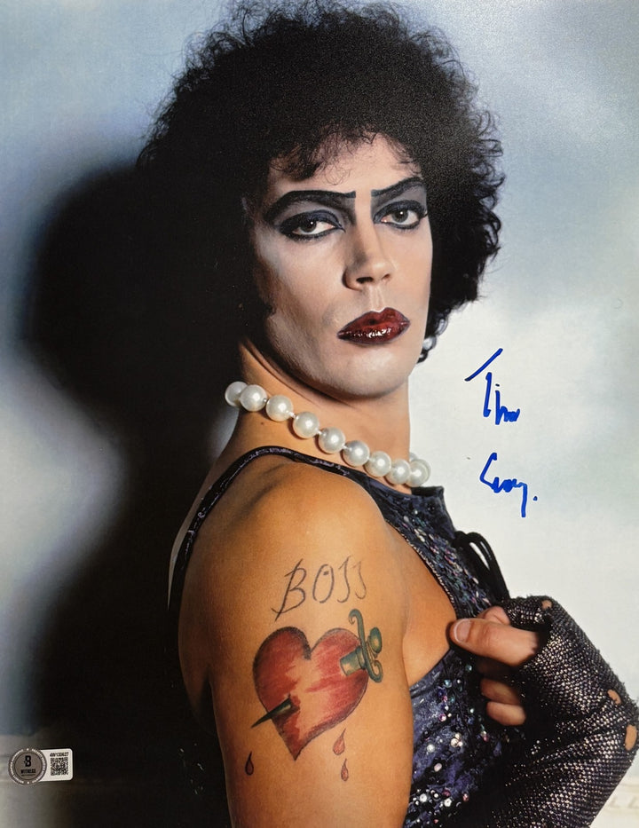 Tim Curry Autographed/Signed Rocky Horror Picture Show 11x14 Photo Beckett 54836