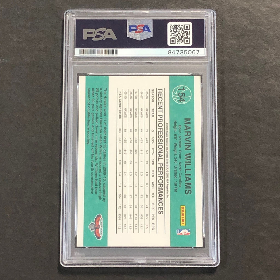 2010-11 Panini Donruss #154 Marvin Williams signed Auto Card PSA/DNA Slabbed Haw
