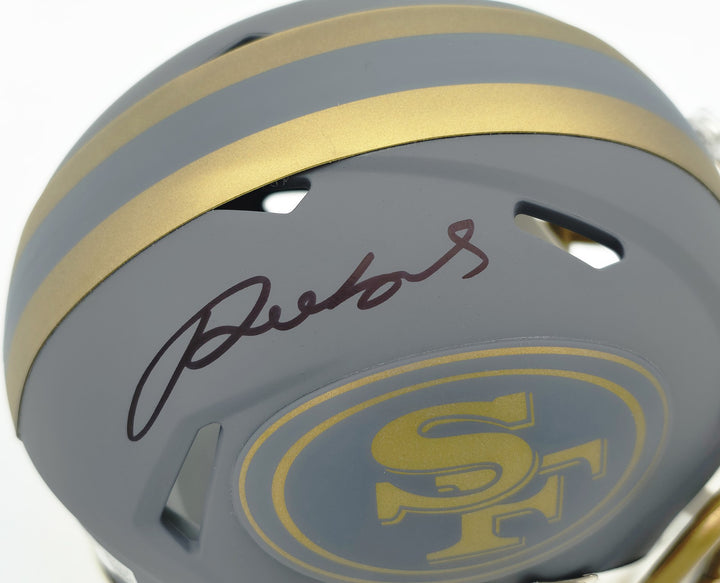 Deebo Samuel Signed 49ers Slate Gray Speed Mini Helmet Fanatics Holo