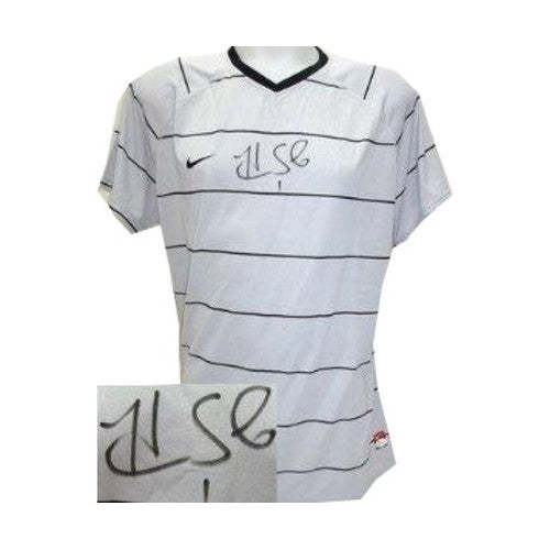 Hope Solo signed Nike Pinstripe Soccer Jersey XXL- JSA Holo (Oylmpic Team USA)