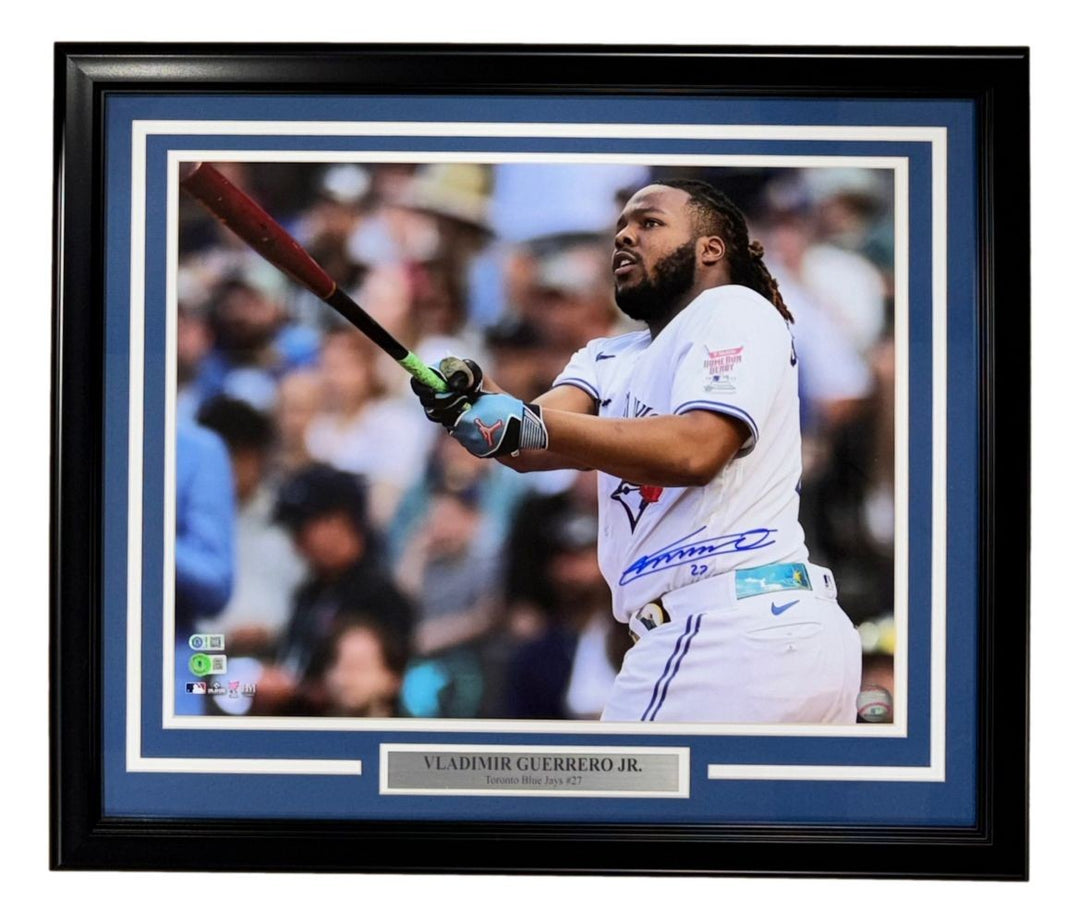 Vladimir Guerrero Jr. Signed Framed 16x20 Toronto Blue Jays Photo BAS