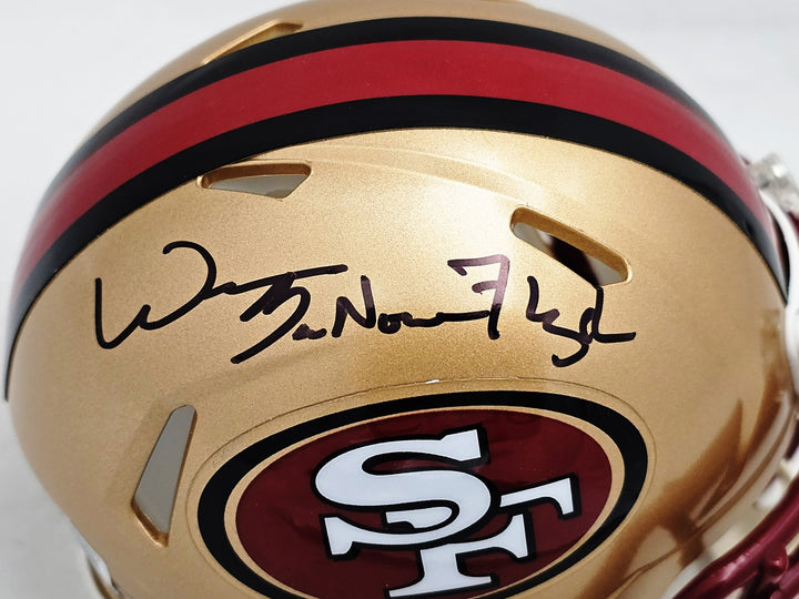 William Floyd Auto 49ers Gold 96-08 Throwback Speed Mini Helmet Bar None Beckett