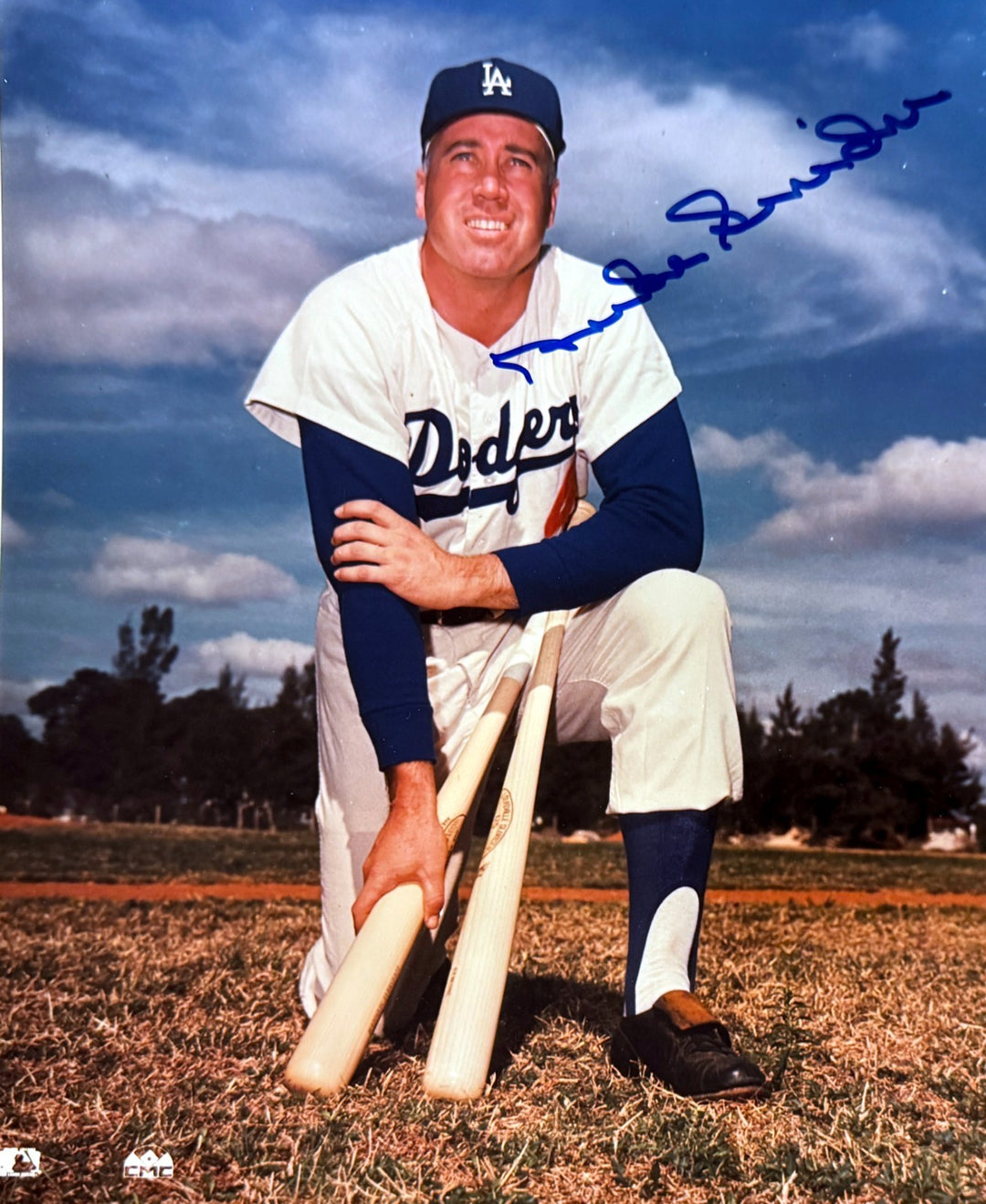 Duke Snider signed Los Angeles Dodgers MLB 8x10 Photo imperfect - COA/HOF/2X WSC