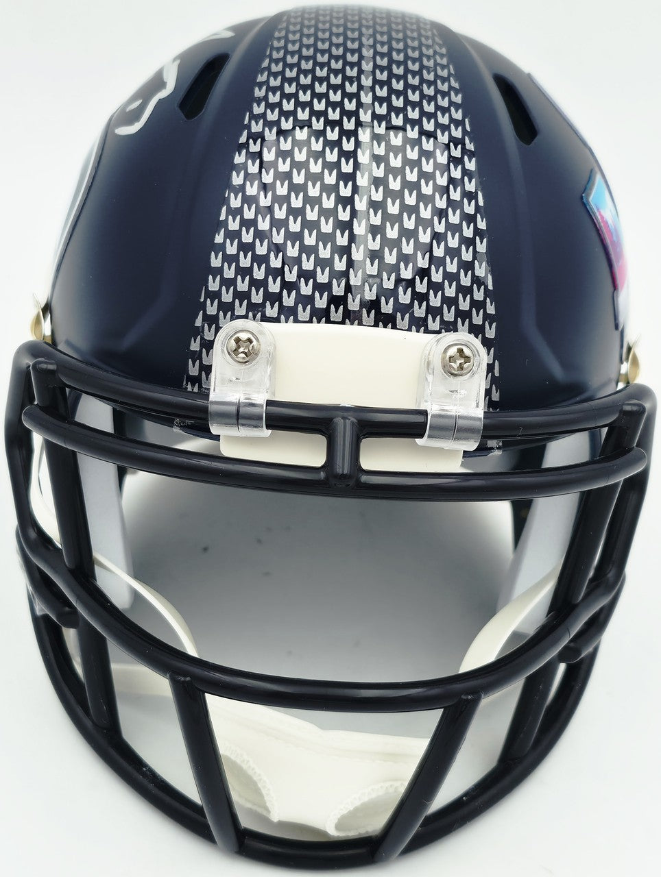 AJ Barner Auto Seahawks Blue SB LX Champions Logo Speed Mini Helmet Beckett Wit