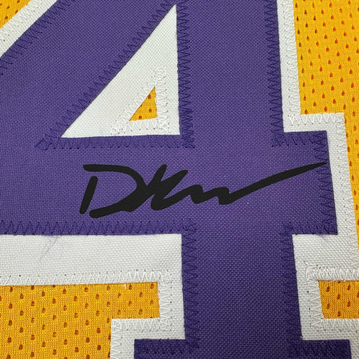 Facsimile Autographed Dalton Knecht Los Angeles LA Yellow Reprint Jersey Mens XL