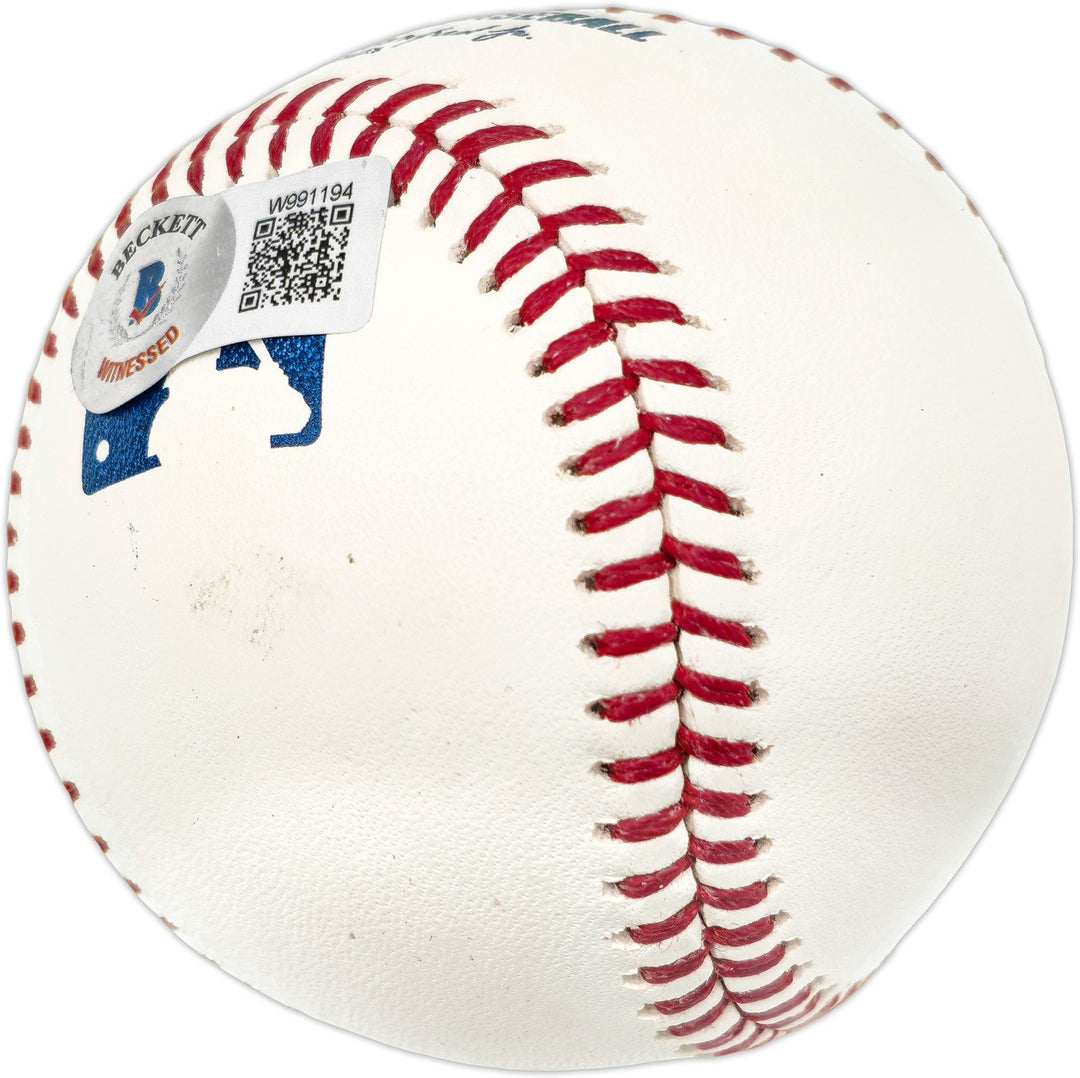 George Foster Signed MLB Baseball Reds "75-76 WSC" Beckett Wit #W991194