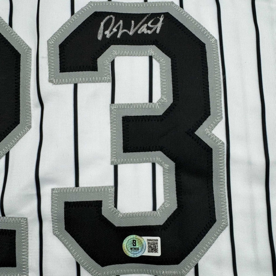 Autographed/Signed Robin Ventura Chicago Pinstripe Jersey Beckett COA