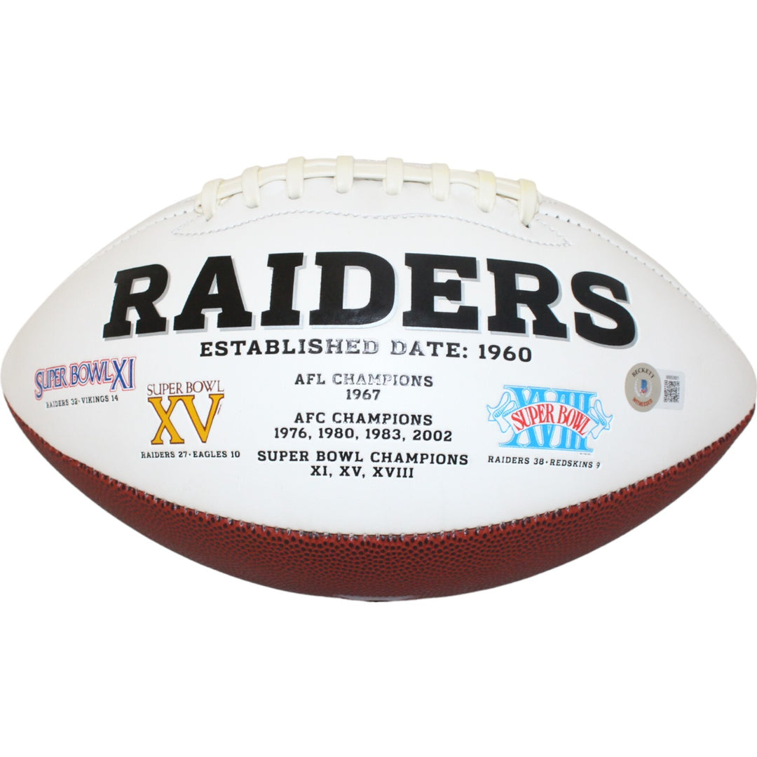 Michael Mayer Signed Las Vegas Raiders Logo Football Beckett 43081