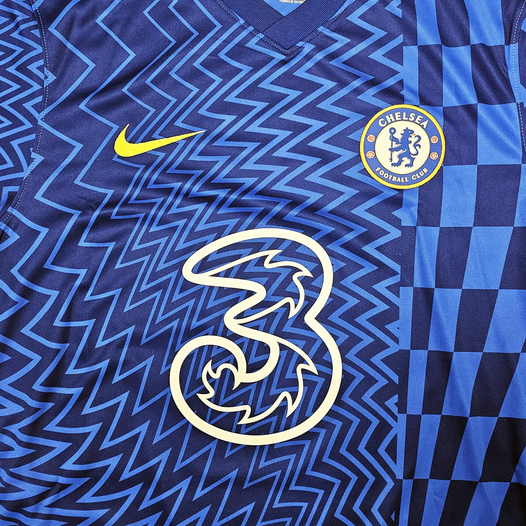 Chelsea F.C. Mason Mount Signed Blue Nike Jersey Size L in Gold Beckett