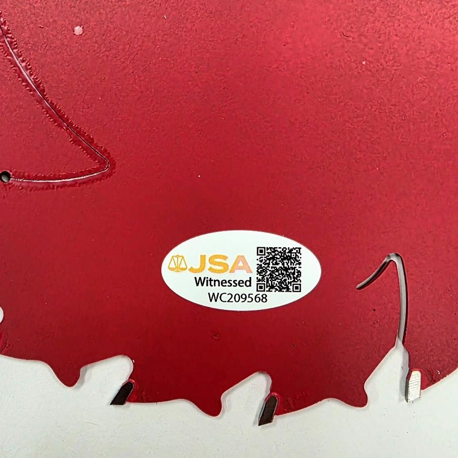 Tobin Bell signed Jigsaw "I Want to Play a Game" 7 Inch Saw Blade autograph JSA