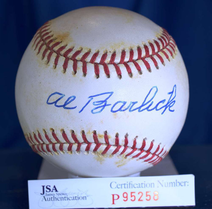 Al Barlick Jsa Hand Signed National League Autograph Baseball Authentic