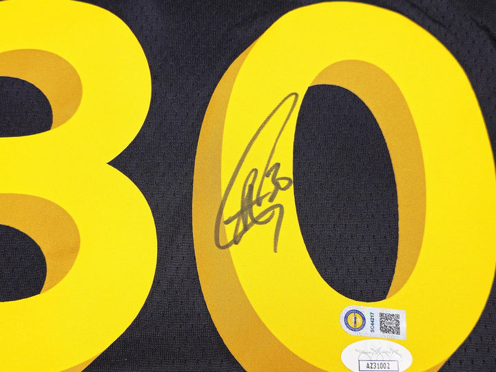 Warriors Stephen Curry Auto Black Nike Swingman City Edition Jersey Size 48 JSA