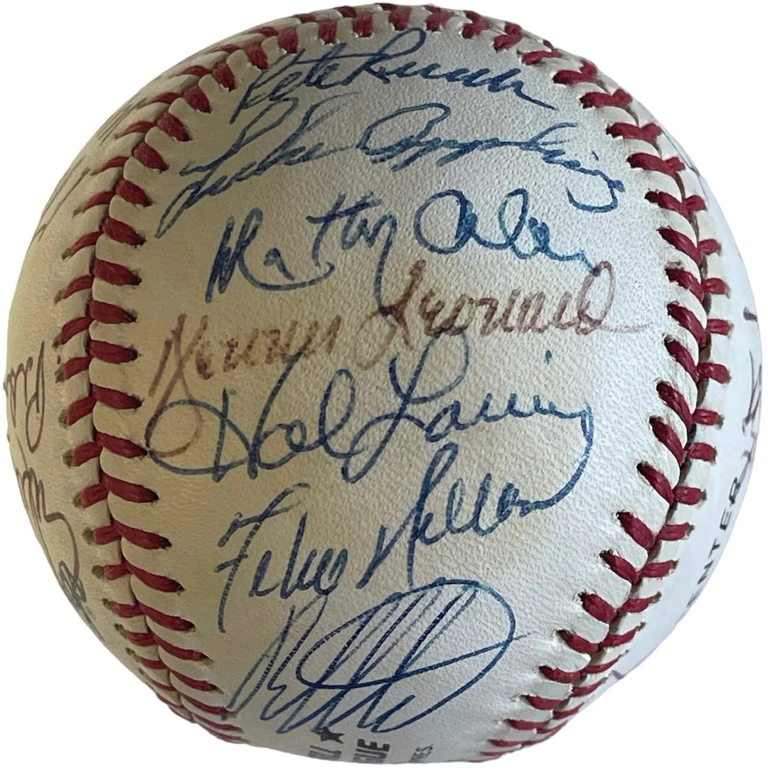 Old Timers Autographed Official National League Baseball