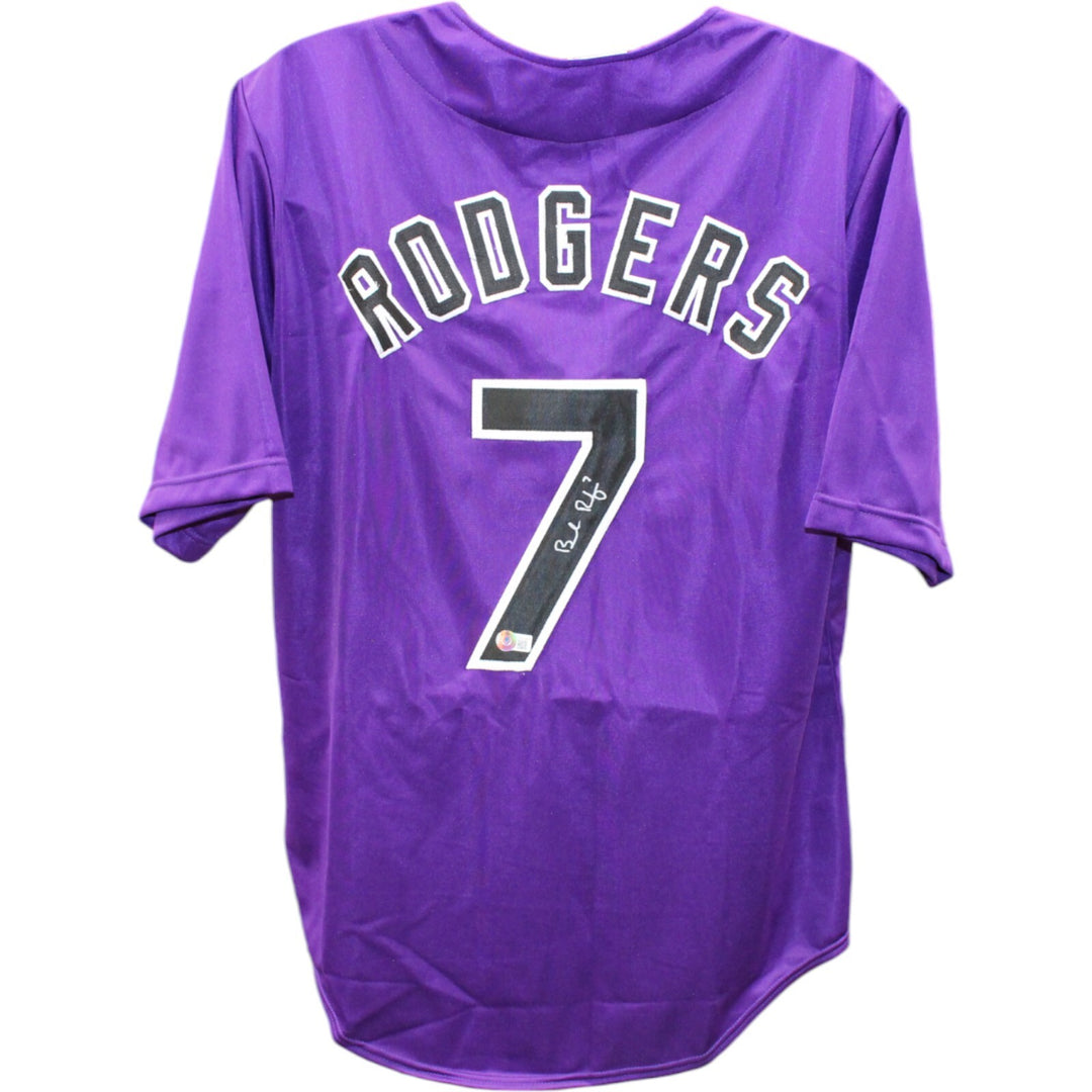 Brendan Rodgers Autographed/Signed Purple XL Jersey Beckett 47180