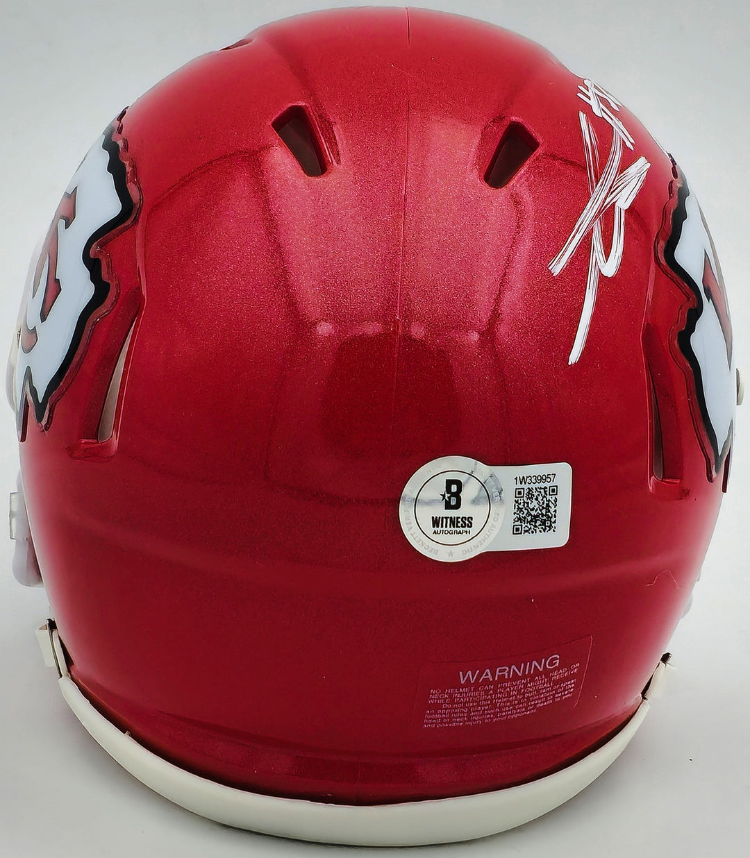 George Karlaftis Signed Chiefs Red Speed Mini Helmet "2x SB Champs" Beckett Wit