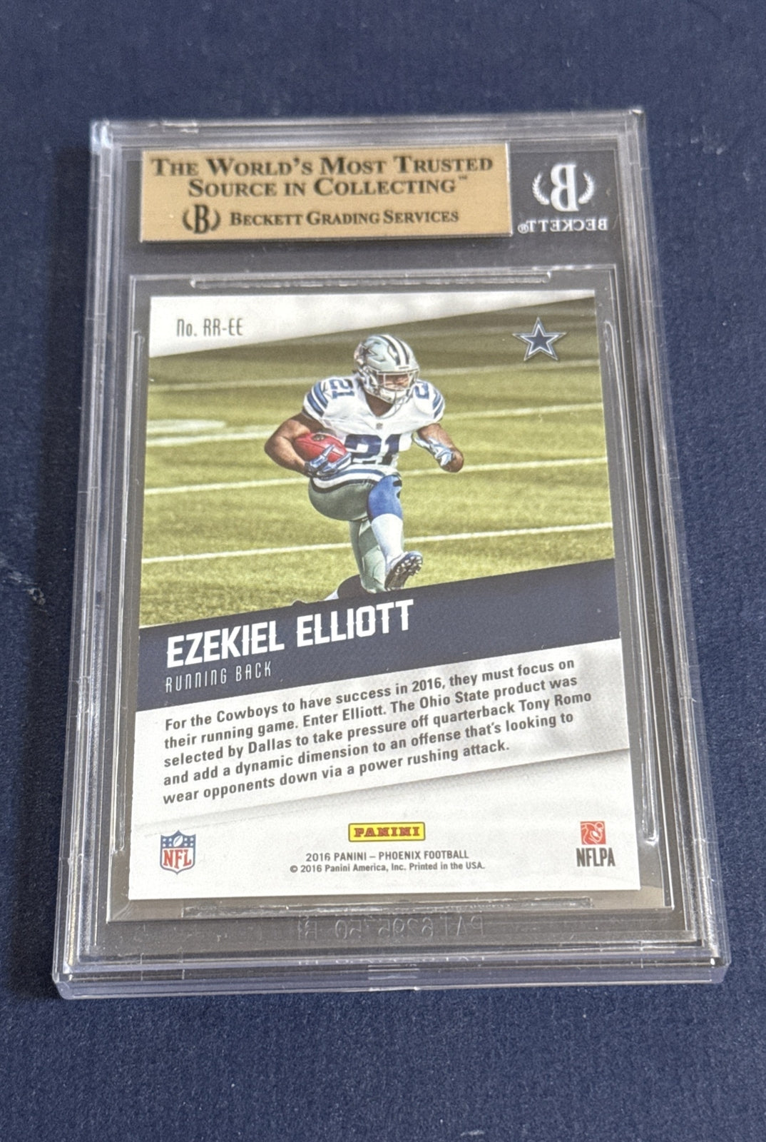 panini phoenix rookie rising 2016 EZEKIEL ELLIOTT Rc BGS 10 PRISTINE orange /299