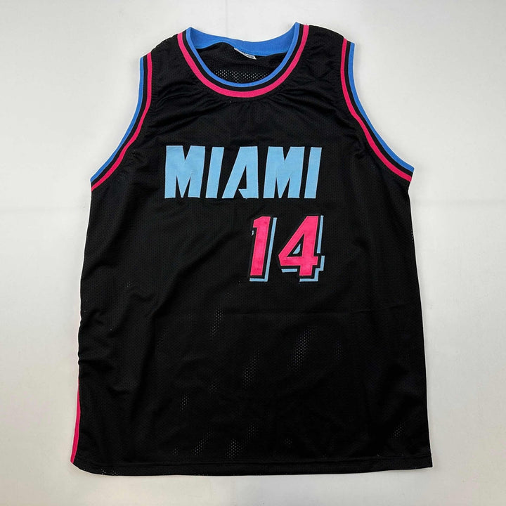 Autographed/Signed Tyler Herro Miami Black Vice City Jersey JSA COA
