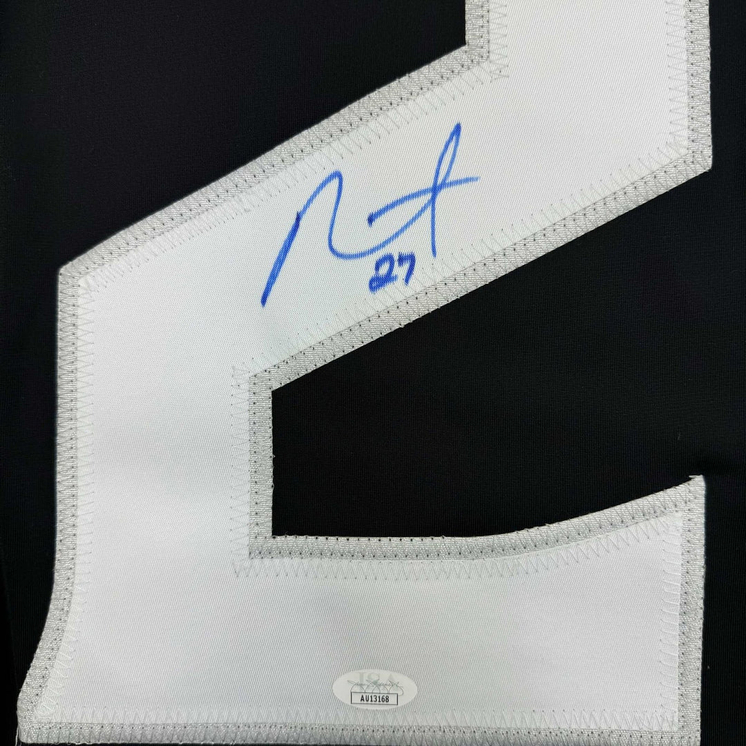Framed Signed Alec Martinez 35x39 Los Angeles Black Jersey JSA COA
