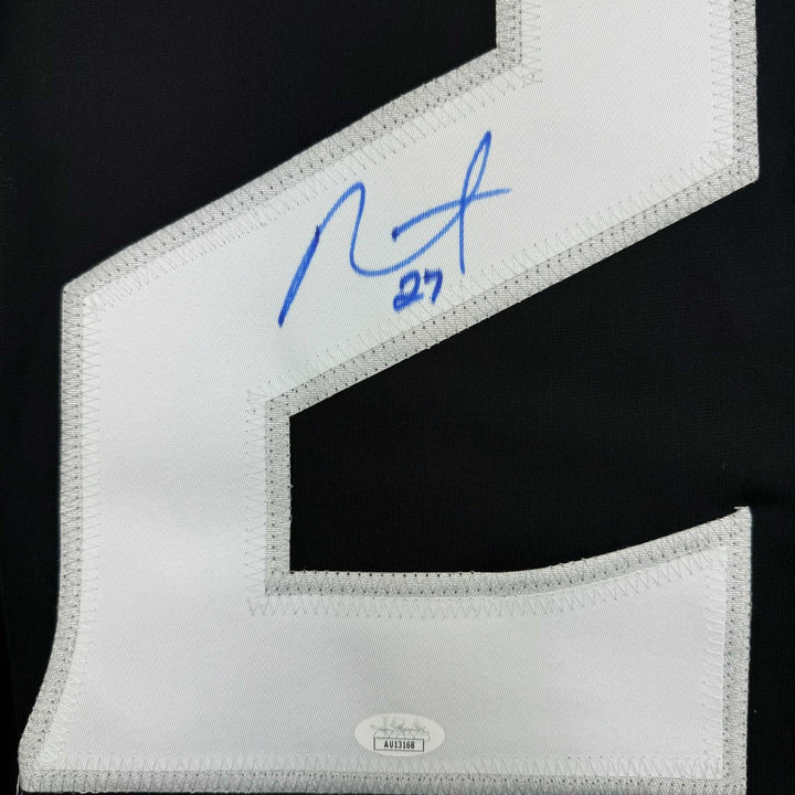 Framed Signed Alec Martinez 35x39 Los Angeles Black Jersey JSA COA