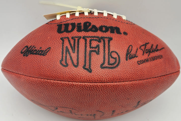 Johnny Unitas Signed Official NFL Leather Football Colts Beckett #A75827