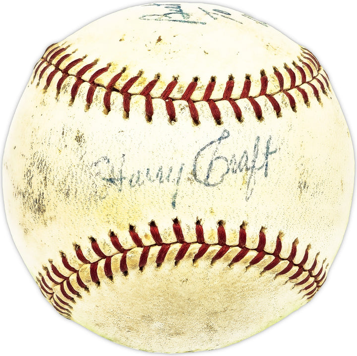 Harry Craft Auto Giles NL Baseball Reds Colt .45s Best Wishes To Winnie Beckett