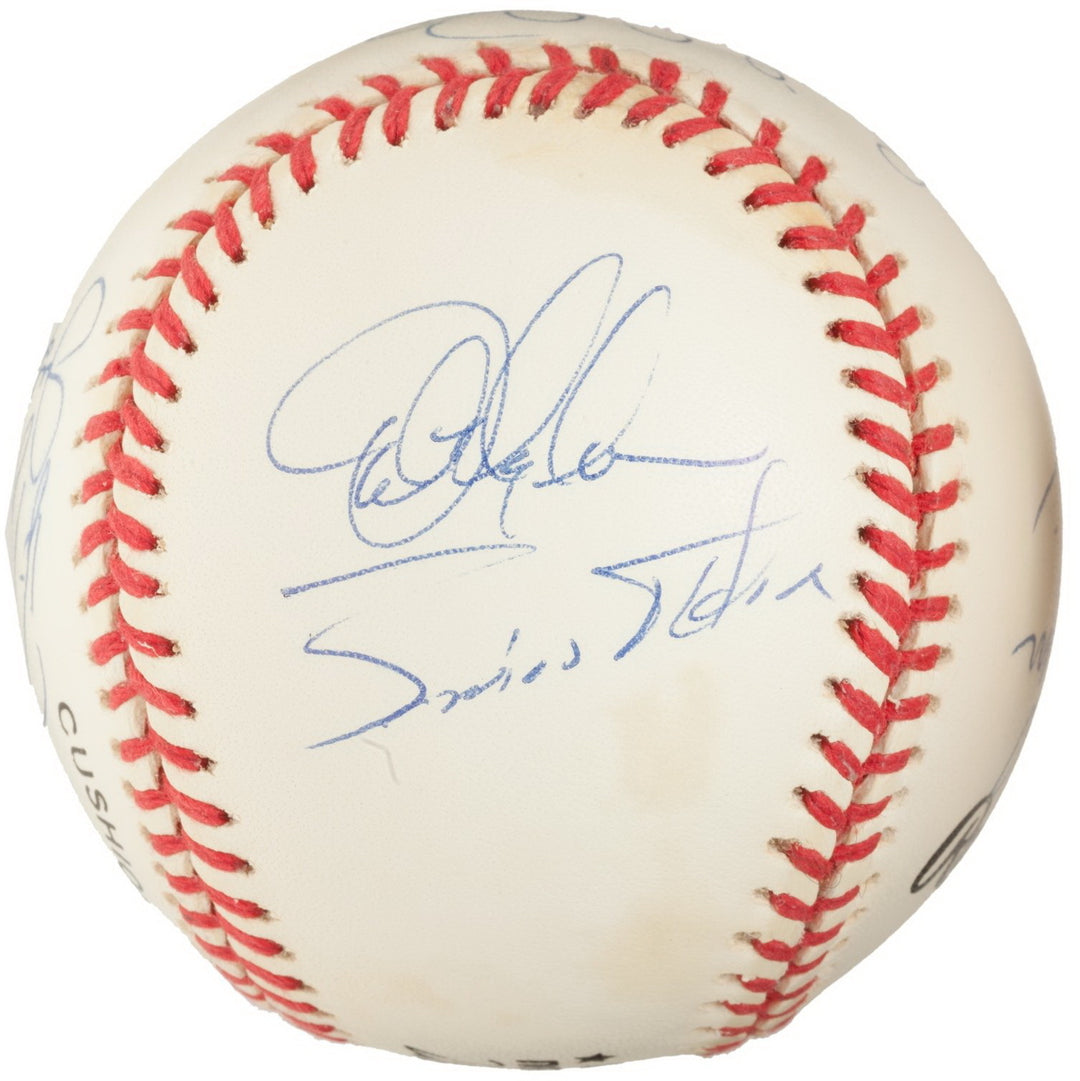 FLORIDA MARLINS TEAM SIGNED 1993 INAUGURAL LINE-UP SANTIAGO CONINE HOUGH FELIX +