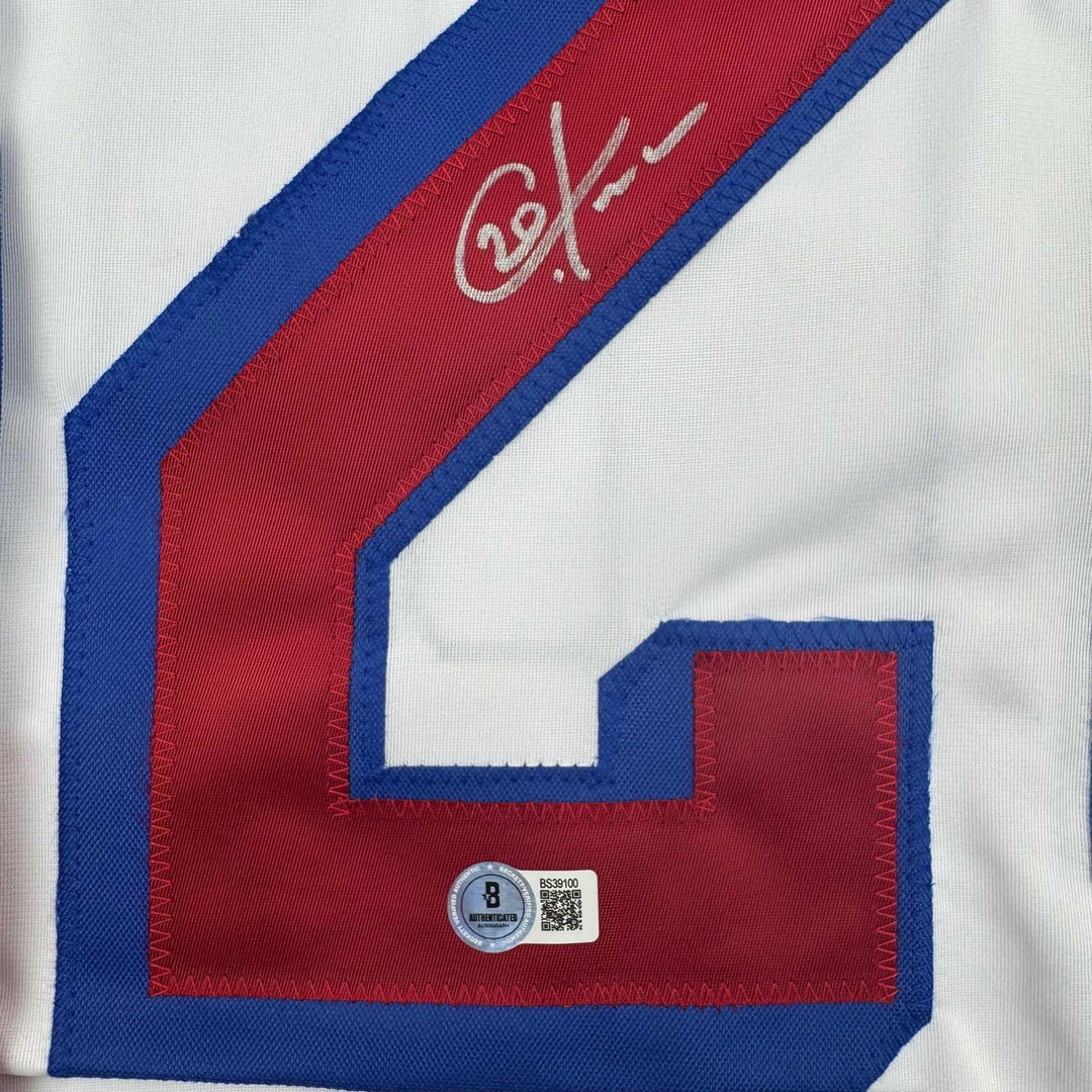 Autographed/Signed Chris Kreider New York White Jersey Beckett BAS COA