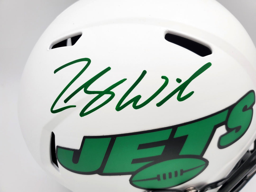 Zach Wilson Auto Jets Lunar Eclipse White Full Size Replica Speed Helmet Beckett