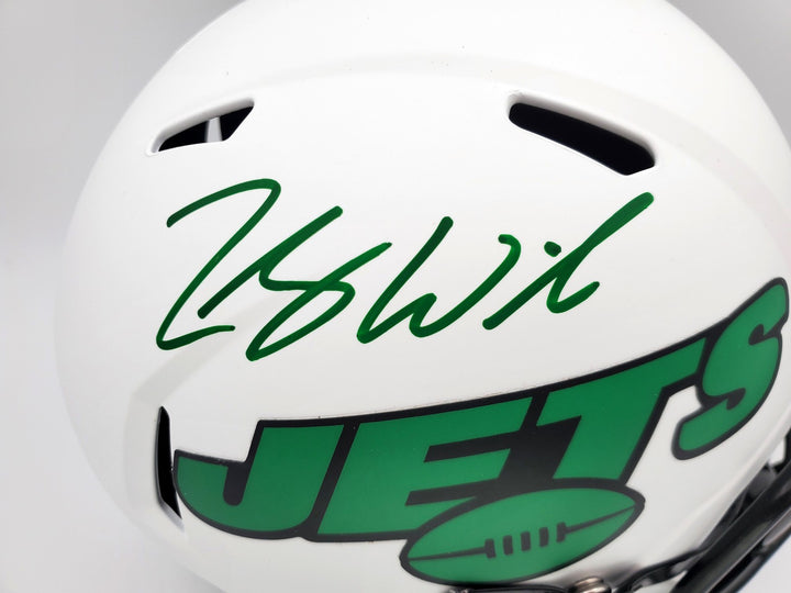 Zach Wilson Auto Jets Lunar Eclipse White Full Size Replica Speed Helmet Beckett