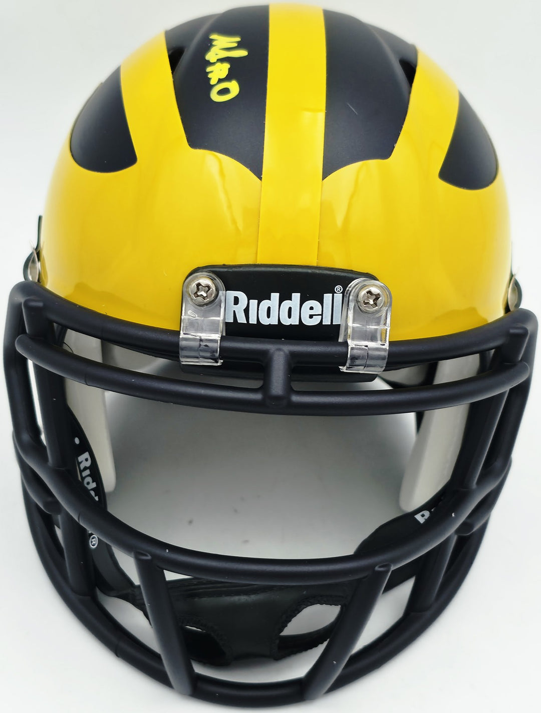 Mike Sainristil Auto Michigan Wolverines Blue Speed Mini Helmet 23 Natl Champs