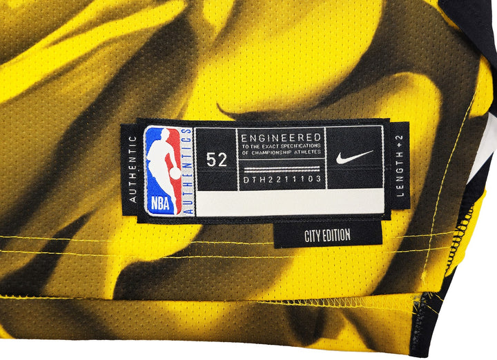 Warriors Stephen Curry Signed Black Nike City Edition Jersey Size 52+2 JSA