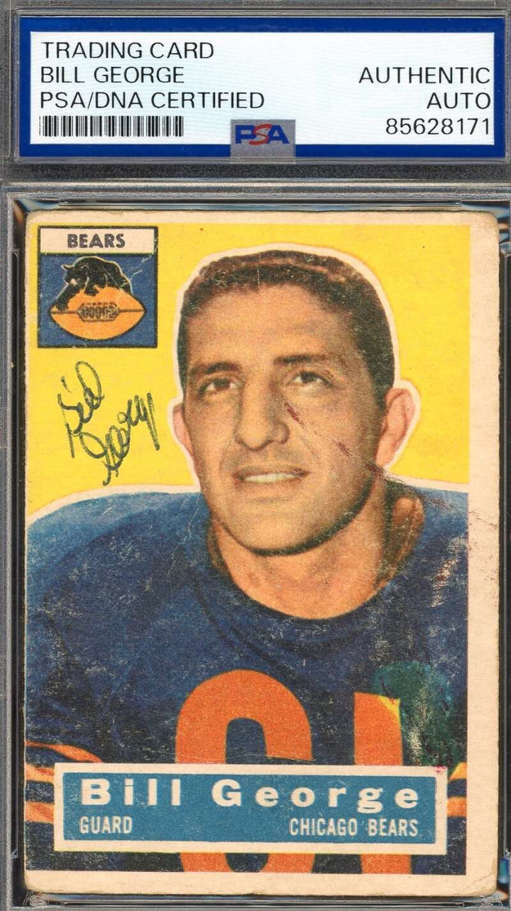Bill George PSA DNA Vintage Signed 1956 Topps Rookie Autograph