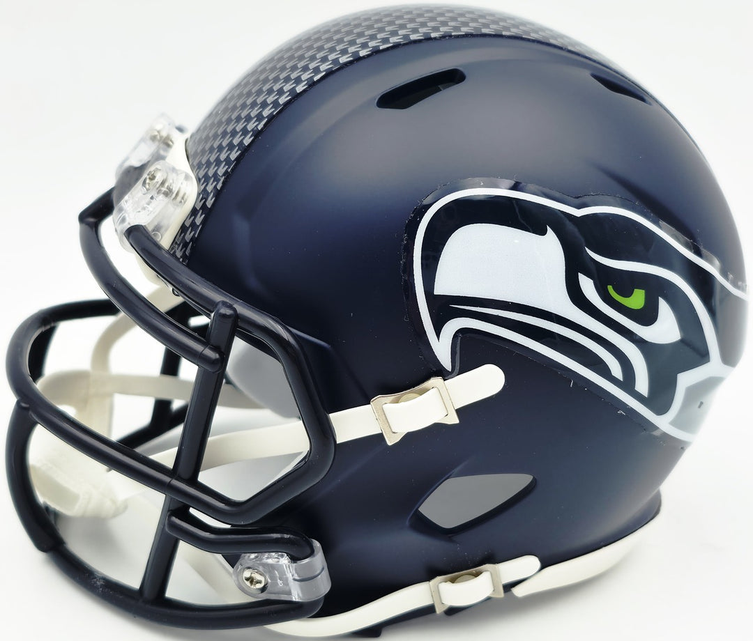Jason Myers Signed Seahawks Blue Speed Mini Helmet MCS COA