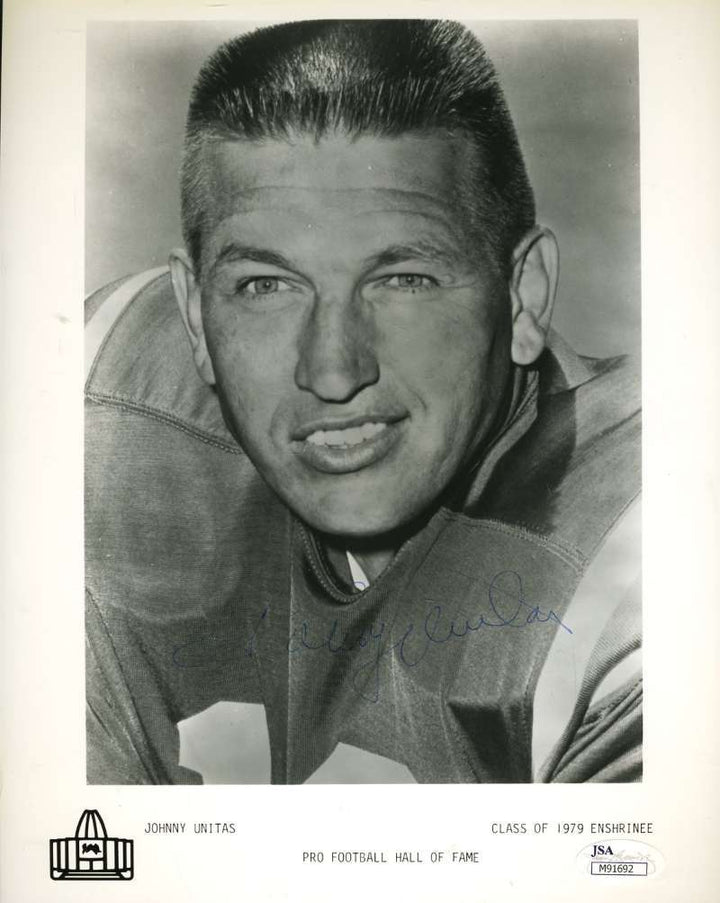 Johnny Unitas Signed 8x10 Photo Jsa Certified Authenticated Autograph