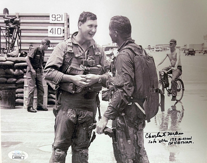 Charles E. McGee signed 8x10 Photo- JSA- Vietnam/Tuskegee Airmen/Red Tails