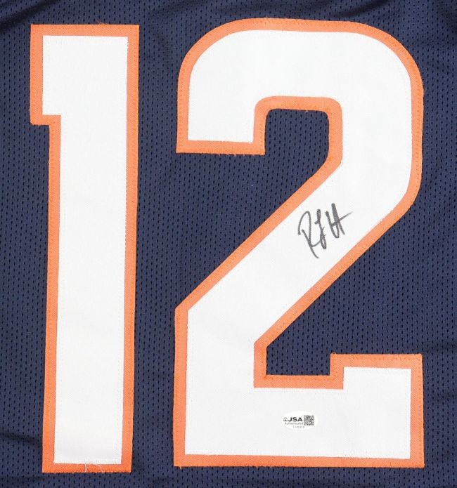 RJ Harvey Denver Signed Navy Blue Football Jersey JSA QR Hologram