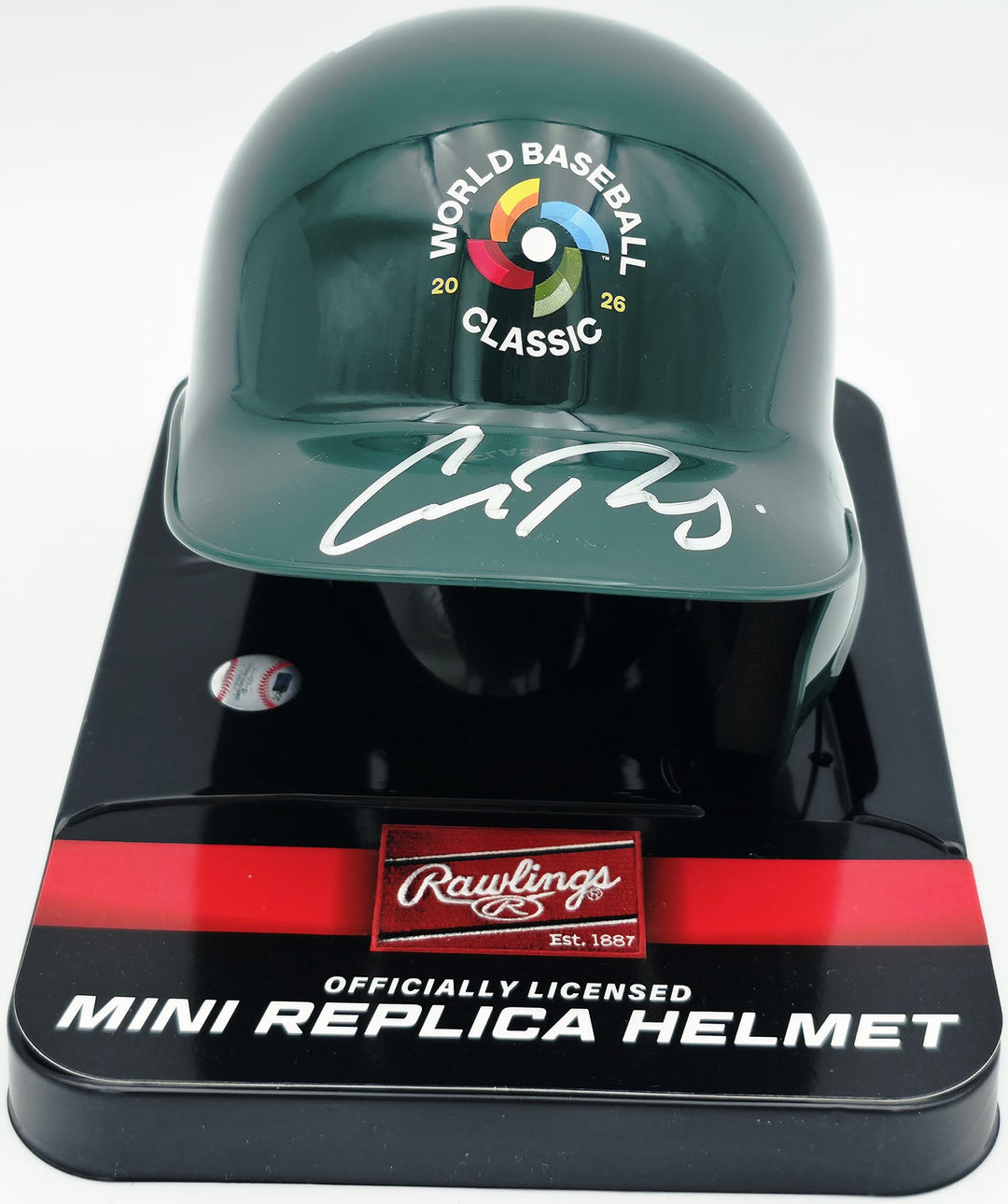 Cal Raleigh Auto Team USA Green 2026 WBC Logo Mini Batting Helmet Fanatics & MLB