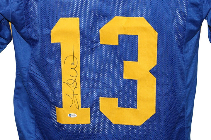 Kurt Warner Autographed/Signed TB Pro Style Jersey Beckett 30387