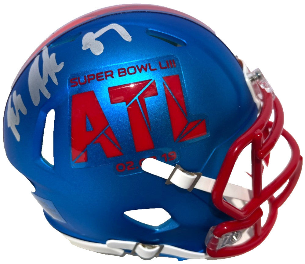 ROB GRONKOWSKI SIGNED PATRIOTS SUPER BOWL 53 LIII MINI FOOTBALL HELMET JSA