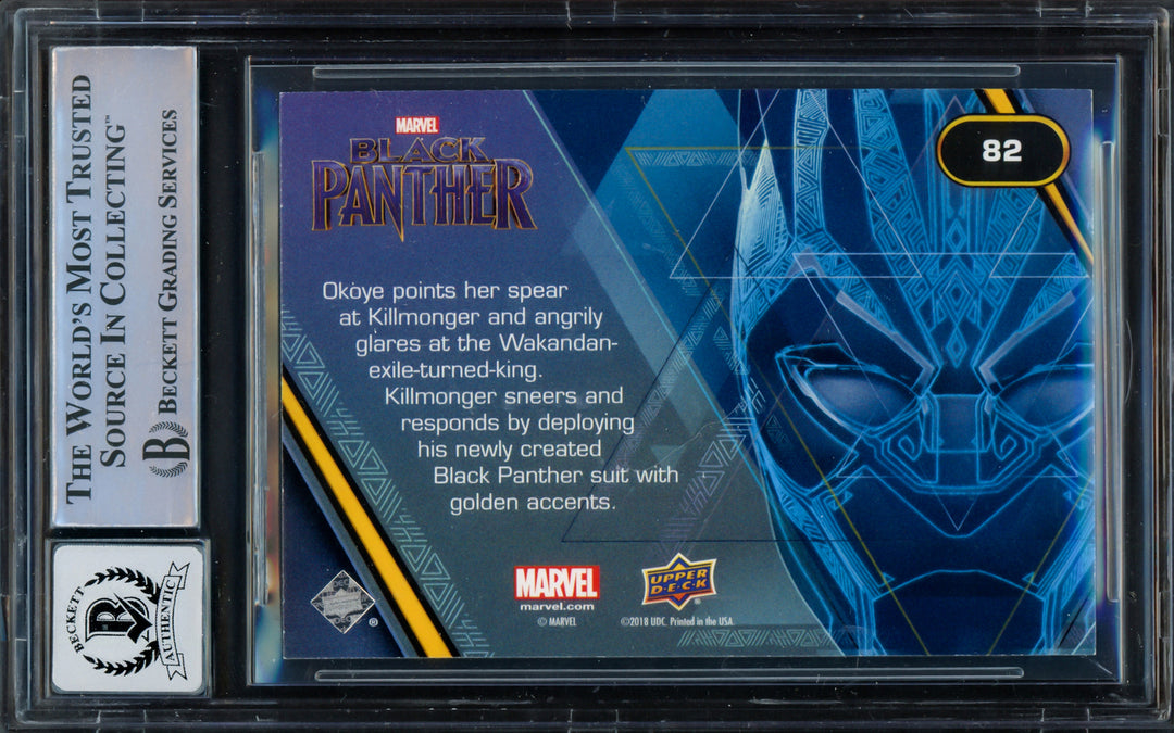 Michael B. Jordan 2018 UD Black Panther Silver Card Marvel Gem 10 Auto Beckett C
