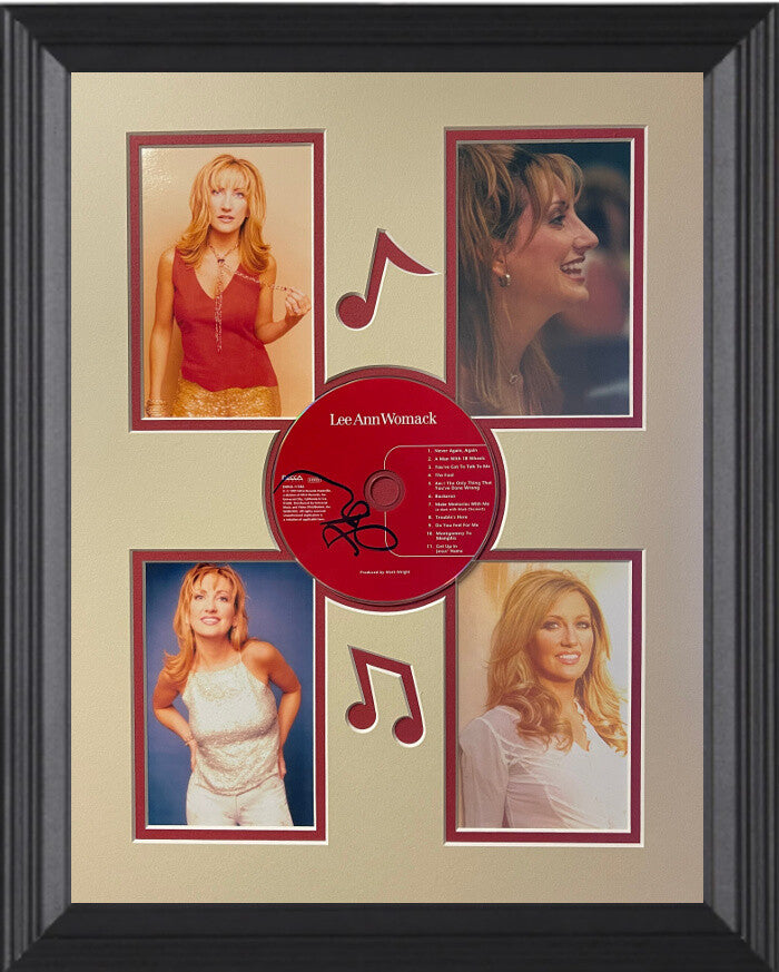 Lee Ann Womack signed 1997 Self-Titled Album CD Custom Framed 14x18 w/Pics- JSA