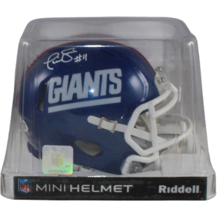 Phil Simms Autographed/Signed New York Giants Color Rush Mini Helmet JSA 57166