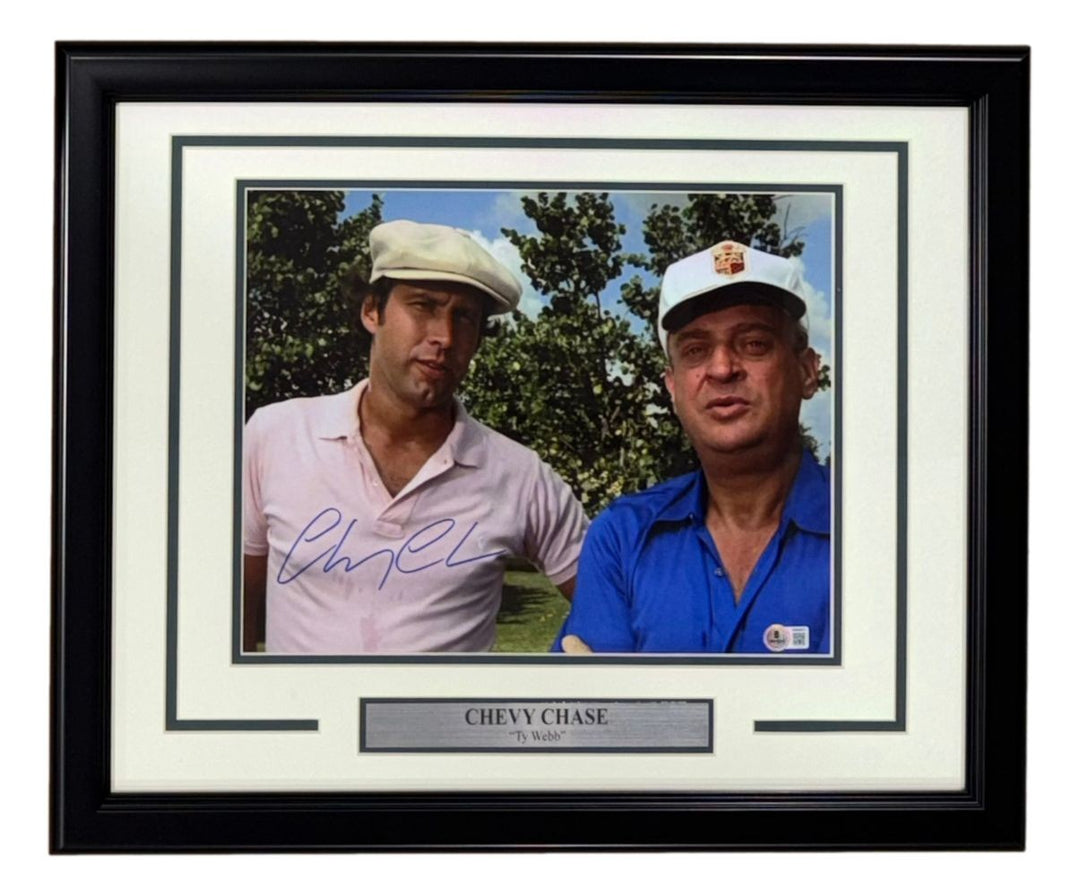 Chevy Chase Signed Framed 11x14 Caddyshack Photo w/ Rodney Dangerfield BAS