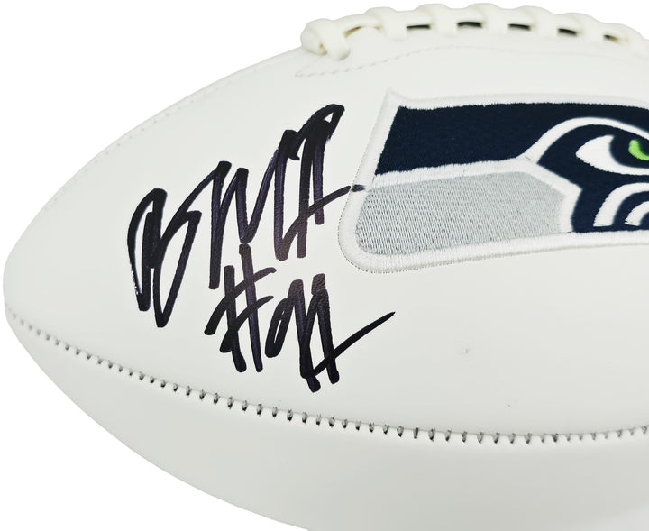 Byron Murphy II Signed Seattle Seahawks White Logo Football MCS Holo