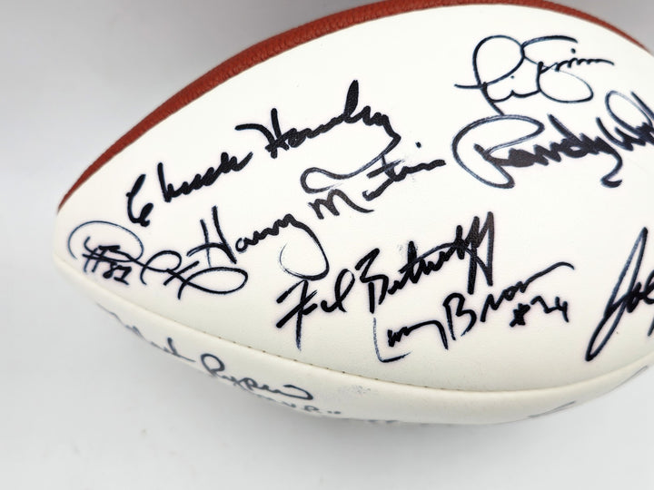 SB MVP's Signed White Wilson NFL Football 16 Sigs Joe Namath PSA/DNA AB10133