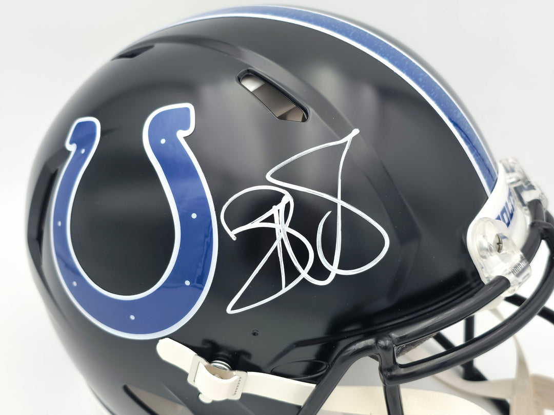 Reggie Wayne Signed Colts Black 2023 Alt Full Size Authentic Helmet BAS