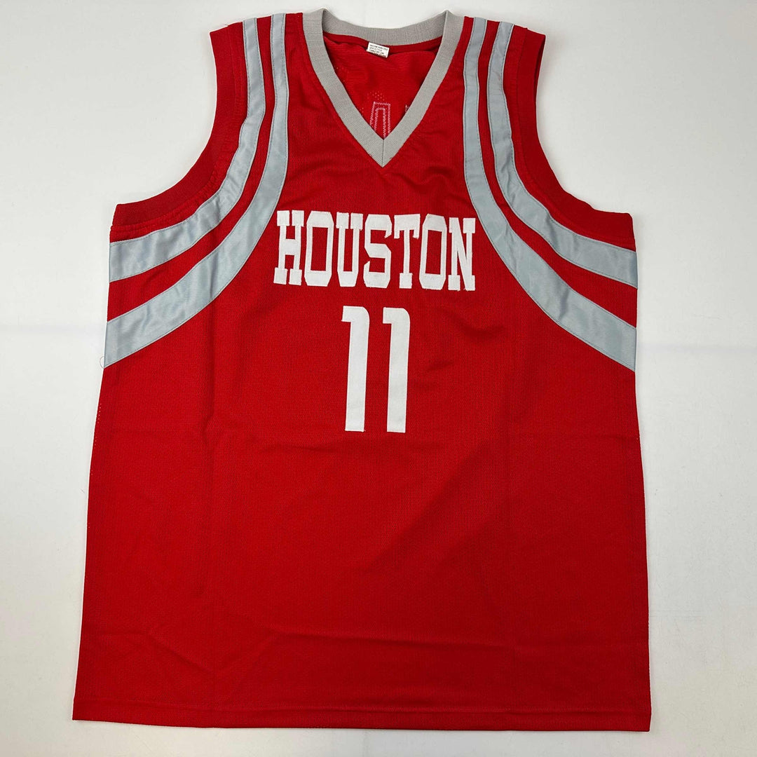 Facsimile Autographed Yao Ming Houston Red Reprint Jersey Size Men's XL