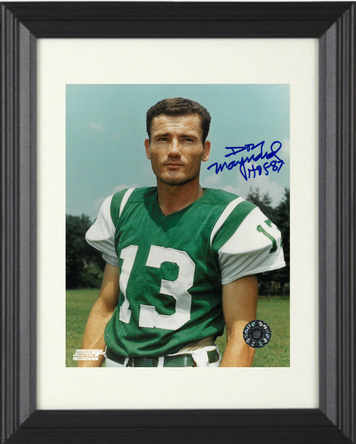 Don Maynard signed New York Jets NFL 8x10 Photo Custom Framing w/ HOF 87