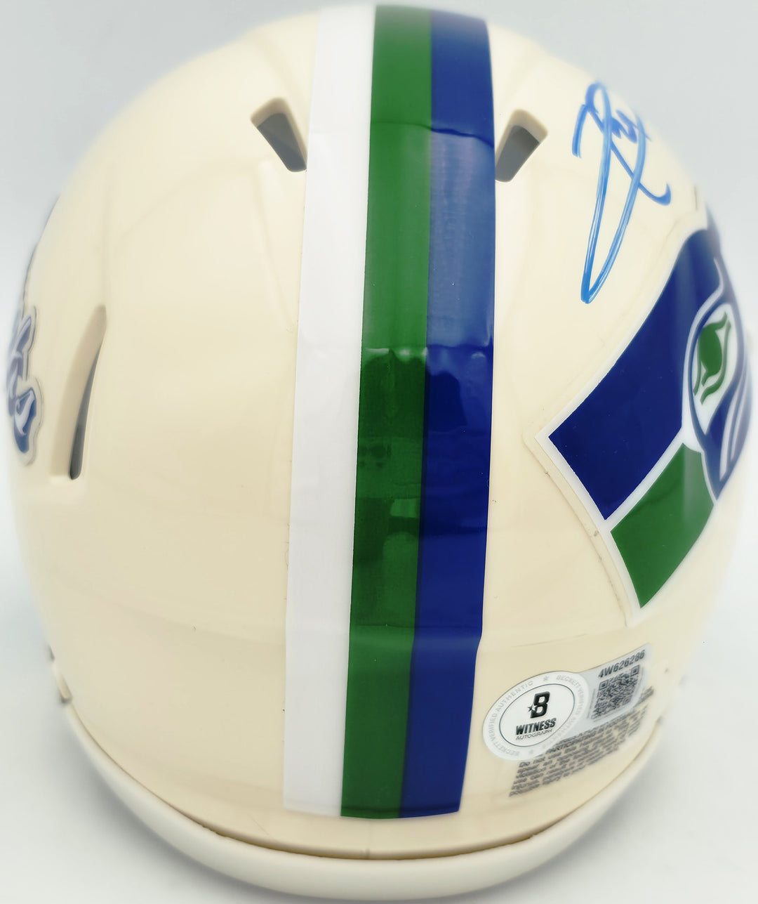 Earl Thomas III Signed Seahawks Cream Retro Speed Mini Helmet Beckett Witness