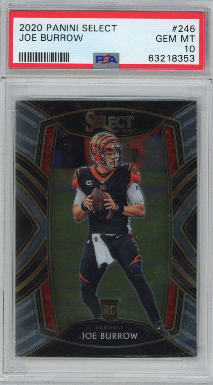 Graded 2020 Panini Select Joe Burrow #246 Rookie RC Football Card PSA 10 Mint